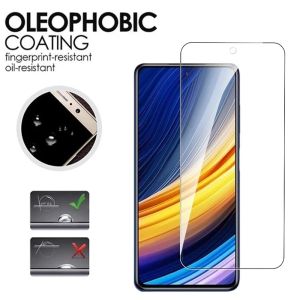 5ps Glass protettivo per Poco X3 Pro X3 NFC M5S M5 Protettore dello schermo del film per Xiaomi Poco F3 F4 GT F2 Pro M3 M4 X4 Pro 5G Glass