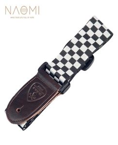 Naomi Guitar Strap Justerbar rem axelbälte för akustisk elektrisk gitarr Basgitarrdelar Tillbehör Ny vit svart7634063