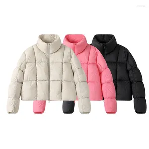 Women's Jackets Loose Short Standing Collar With Thickened White Duck Down Jacket Bread For Women