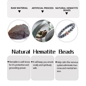 Minchas de pedra natural de 4-14 mm de hematita preta de hematita frouxa de espacadores soltos para jóias que fabricam acessórios de colar de braceletes diy