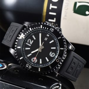 Mens watch superocean designer watches high quality rubber strap montre de luxe black blue classical wristwatch fashion waterproof luxury watch casual sb080