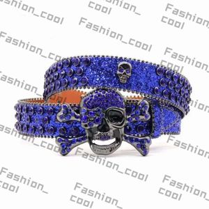 Män kvinnor BB Simon Belt Luxury Designer Belt Retro Needle Buckle Belt 20 Color Crystal Diamond 882