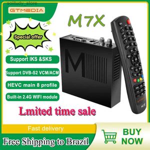 Set Top Box GTMEDIA M7X Receptor de TV via satélite DVB-S2 SKS/IKS/CS M3U Set-top Box 1080P Full HD Decodificador de TV Sintonizador duplo LKS e SKS Reprodutor de gravação Q240330