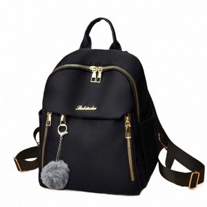 Zaino da viaggio da donna Borse a tracolla impermeabili Oxford casual Borsa da donna di grande capacità Zaino Borsa nera Borsa da scuola