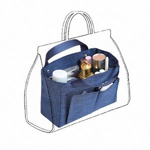 qiaqu Travel Toiletry Inner Purse Cosmetic Bag Base Shaper Multifunctial New 3D Make up Organizer Insert Bag For Handbag G19L#