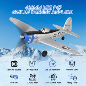 P47 Thunderbolt 4Ch 6 Eksenli RC Fighter Epp 402mm kanat açıklığı RTF Uçak Tek Kişisel Aerobatik RC Uçak Oyuncak Hediyeleri