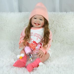 24 Inch Reborn Dolls 60 cm Cloth Body Realistic Lovely Girl Baby Mila Doll For Sale Doll Kid Birthday Xmas Gifts