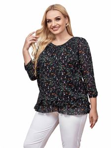 Damskie najlepsze letnie eleganckie eleganckie top do pulchnego kobiety FI Top A6ti#