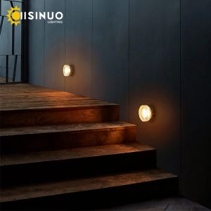 Yaratıcı dış duvar sconce dış yuvarlak alüminyum IP65 su geçirmez LED duvar ışık fikstürleri sundurma giriş yolu dekoru için siyah ışık