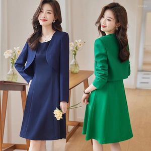 Women's Two Piece Pants Business Suit Coat With Dress Two-Piece Set 2024 Spring And Autumn Elegant High Sense Skirt