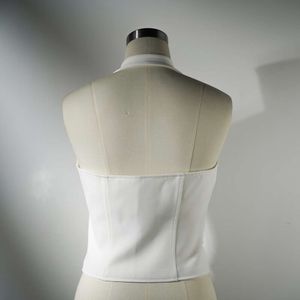 2024 여성 의류 Halterneck Backless Slim Fit Short Vest Top Spring Summer New 328