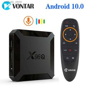 Set Top Box VONTAR X96Q Smart TV Box Android 10 4K Allwinner H313 Quad Core 2GB 16GB WiFi Support Set Top Box TVBOX Media Player 1GB 8GB Q240330