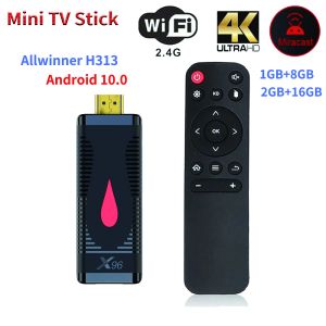 X96 S400 Fire TV Stick Smart TV Box Android 10 Allwinner H313 2.4G WiFi 4K 60fps Mini TV Dongle -mottagare Google 3D Media Player