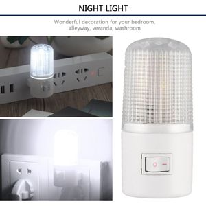 1W 6 LED 110V With US Plug Energy Saving Household Night Lamp Warm Light Wall Mounting Bedroom Soft Night Light Lamp Dropshiping