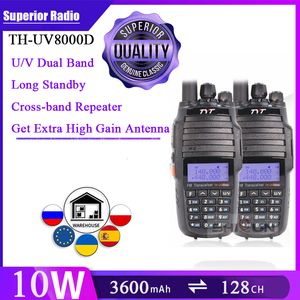 TYT TH-UV8000D WALKIE TALKIE 1st 2st 10 km Dual Band VHF UHF 10W 3600MAH CB Radio Comunicador Cross-band Repeaterfunktion