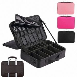 Makeup pędzel etui makijaż w torbie pełne makijaż walizki Kobiet Vanity Maleta Maquillaje Cosmetics paznokcie narzędzia do przechowywania pudełko E3D1#