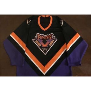 24S Customize Rare tage 2001 Lehigh Valley Philadelphia Phantoms Hockey Jersey Embroidery or custom any name or number retro Jersey