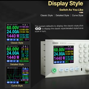 RD6024 RD6018 60V 24A WIFI/USB DC Justerbar Steg ned spänningsbänk Färg Display Datalagring Diy Power Supply Buck Converter