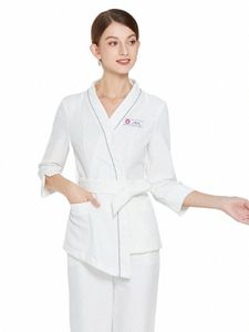 2024 New Fi Workwear Beauty Sal Roupas de trabalho femininas confortáveis top e calças conjunto spa uniformes frete grátis t2IQ #