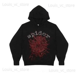 Men's Hoodies Sweatshirts Aesthetic Y2k jacket mens hoodie Rhinestone Spider Cobweb sports shirt sports jacket Pullover Gothic long sleeved loose top T240330