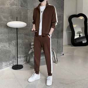 Tracksuits Men Sport Set 2PCS Thick Warm Suit Zipper Sportswear Set Male Jogger Sporting Gym Clothing Joggers Women 240325