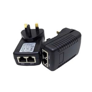 CCTV DC24V 1A de 24 watts Plugue de parede Poe injetor Ethernet Adaptador IP Câmera Poe Fonte de alimentação POE US UK UK AU Plug2.Para energia telefônica POE