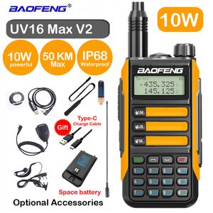 BAOFENG UV16 MAX V2 HIGH POWER WALKIE TALKIE IP68 UPGRAD AV UV-9R PLUS UV82 UV5R PRO VATTERPROOF VHF UHF CB Dual Band Ham Radio