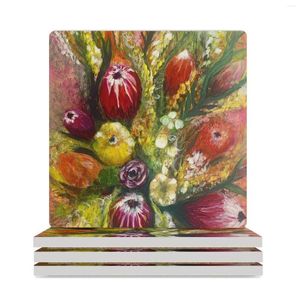 Bord Mattor Proteas Ceramic Coasters (Square) Anti Slip Plate Tea Cup Holders