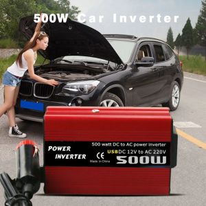 Convertitore di alimentazione da 500 W a CA DC da 12v a 220 V 110 V trasformatore automatico inverter con auto con doppio caricatore auto USB