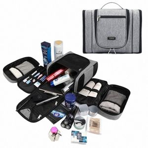 Männer Große Kosmetiktasche Reise Rasiersets Kosmetik Make-up Organizer Frauen Kulturbeutel mit abnehmbarer Seitentasche Beauty Case Z47f #