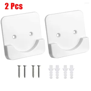 Shower Curtains Bathroom Tool Curtain Rod Holder 2 Set ABS Black MULTIPLY INSTALLATION PRACTICAL DESIGN White For Most