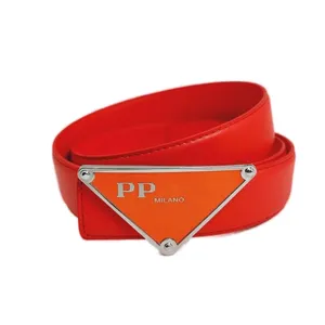 Ceinture homme cintos de grife para homens 3,5 cm de largura triângulo invertido banhado a letras de prata cinto masculino fivela suave tamanho ajustável cintura liga fa0124 C4