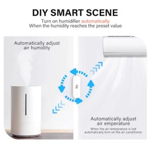 Aubess tuya wifi smart temperatur fuktighet sensor hem ansluten termometer kompatibel med smart liv alexa google assistent