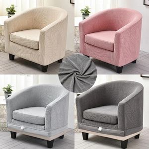 Pokrywa krzesła Jacquard Elastic Club wanna fotele wanna Slipcovers rozciągnij pojedynczą sofę Couch do salonu z siedziskiem