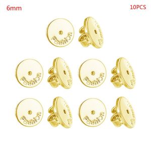 10x Alloy Earring Backs Replacements Safety for butterfly Earrings Stoppers Gold Silver Color Ear Locking for Posts Earr H8WF