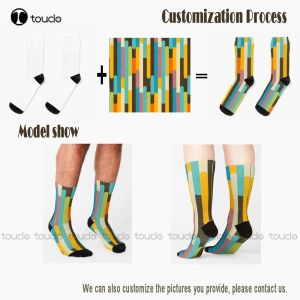 Black Poodle Dog Gifts On Blue Socks Funny Socks For Women 360° Digital Print Personalized Custom Unisex Adult Teen Youth Socks