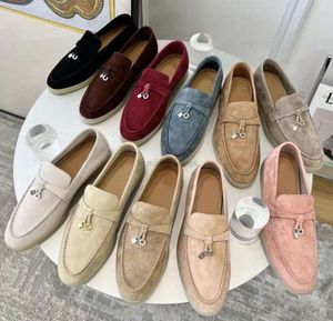 Designer Luxury Loro Shoes Tod LP For Womens Mens High Quality Cashmere Leather Man Loafers Elastic Beef Senon Bottom Fashion Casual Flat Heel Shoe Ky Ky