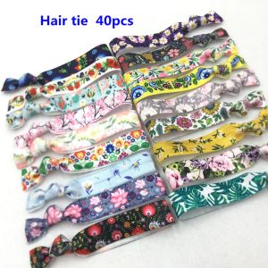 16mm Leopard Flowers Print Animal Fold over Elastic Band Sewing Tape Handmade Crafts Accessories DIY Baby Headband Hair Ties