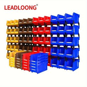 12pcs Plastic Stackable Storage Box, Sundries Tool Organizer Bin, Suitable for Kitchen Bathroom Bedroom Living Room Dorm Office Desk and Garage, Organization,