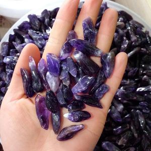 Party Decoration 50g Natural Rough Amethyst Purple Quartz Crystal Stone Women Jewelry DIY Accessories Home Garden