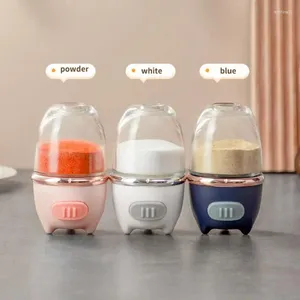 Storage Bottles Household Seasoning Box Glass Metering Refillable Moisture-proof Sealed Quantitative Wholesale Kitchen Salt Shaker