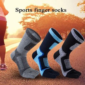 Herrstrumpor Athletic Crew Five Finger Stretch Breattable Winter Outdoor Skin Friendly Causal Sport Calcetines Hombre