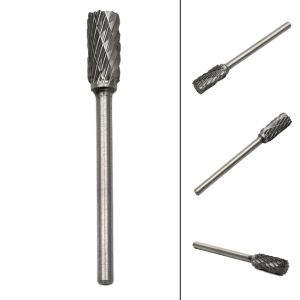 1pc 3x6mm Shank Tungsten Carbide Milling Cutter Burrs Rotary Tool Drill Die Electric Grinding Carving Bit Double Cutter