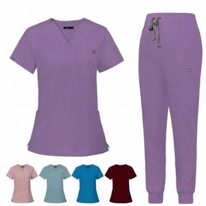 Toptan ameliyat odası tıbbi üniforma Scrubs Hastane Çalışma Scrubs Set Tıbbi Malzemeler Hemşire Diş Cerrahisi Takım İş kıyafeti N94M#