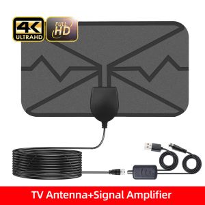 Kebidumei Antena TV Antena digital HDTV 4K Interior Indoor HD de alto ganho Ganho amplificado Receptor Satélite Miles Aperial