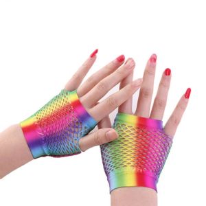 Cool spets fisknäthandskar Spring och Summer Mesh Hollow Sunscreen Gloves Ladies Driving and Riding Non-Slip Arm Sleeve Sleepes