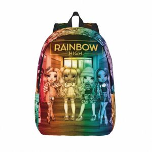 rainbow High Group Backpack Artwork Cute Sport Backpacks Women Men Casual School Bags Custom Big Rucksack t5qH#