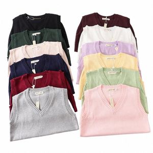 japanese School JK Uniform Sweater Vest High School Uniform For Girls Boy Cosplay Halen Winter Anime Vest cute Knitting Coat 162y#