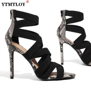 Boots High Heel Sandal for Women Female Shoe Summer Highheeled Girls Comfort New Fashion Stiletto Strap Peep Toe Open