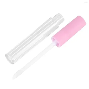 Storage Bottles 20Pcs Empty Lip Gloss Tubes Containers Refillable ( And Black Lid Transparent )